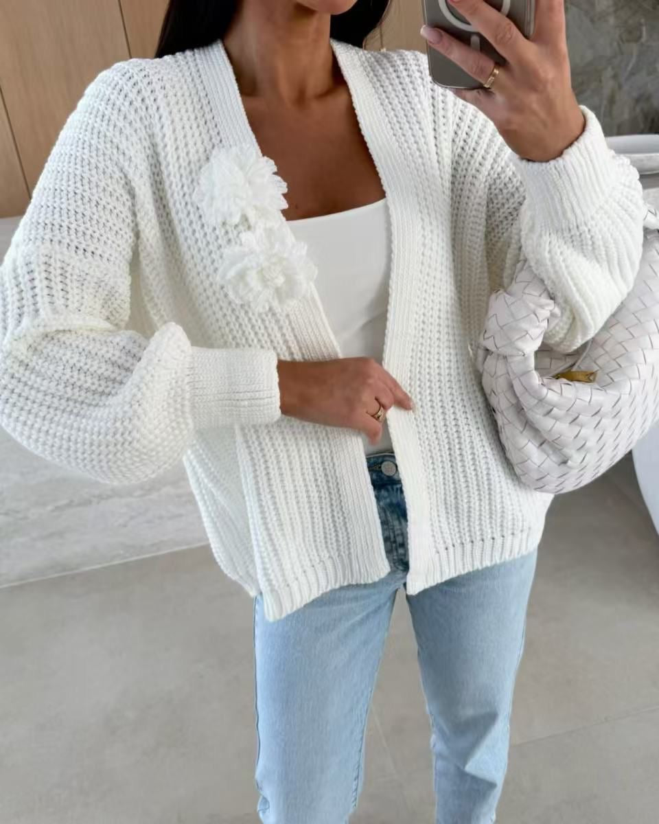 Cardigan fiori